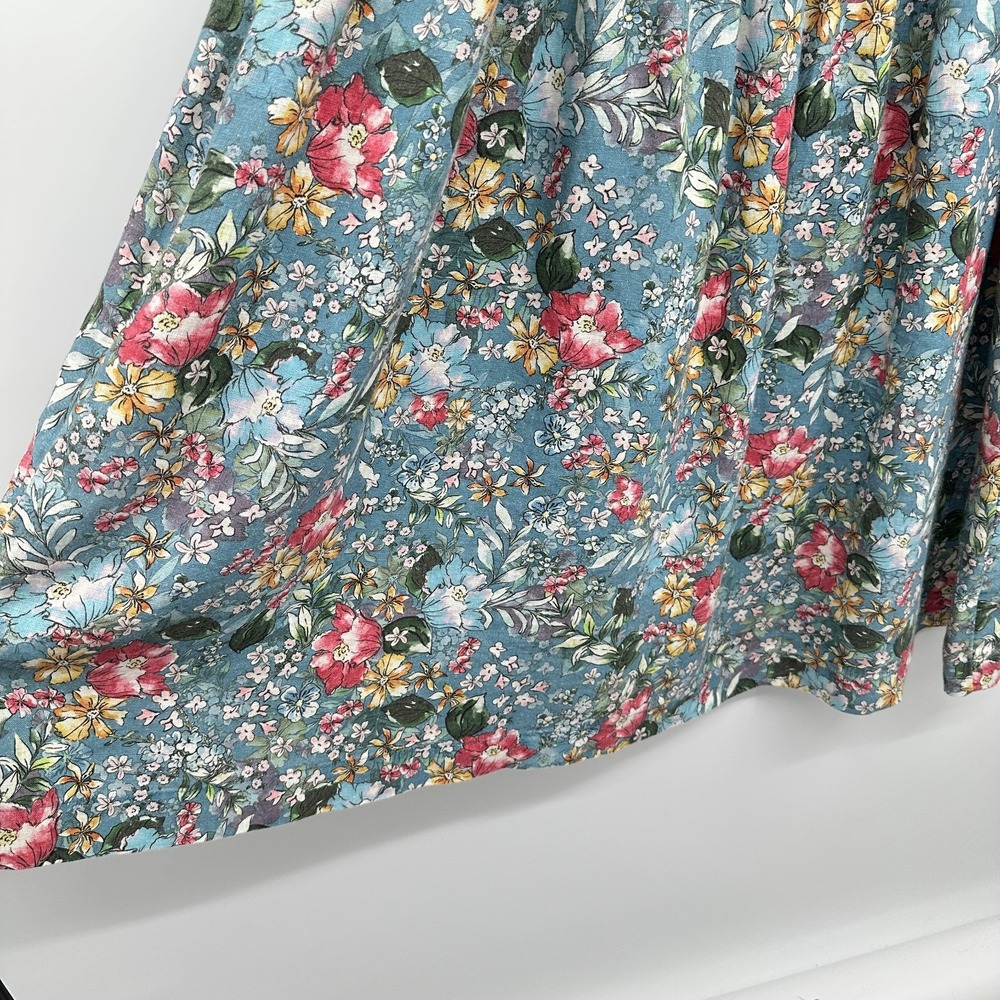 Yuvita 100% Linen Dress Size XL Pockets Garden Party Grannycore Cottagecore Boho - Picture 7 of 11